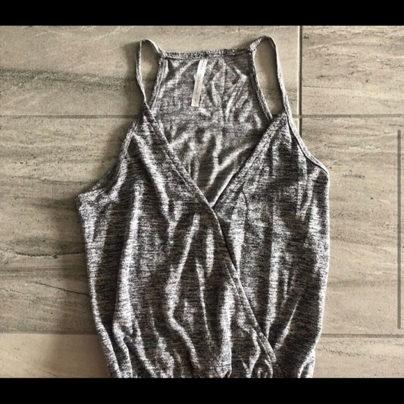 Icon apparel Heather grey one piece  surplice casual jumpsuit small - Picture 3 of 8